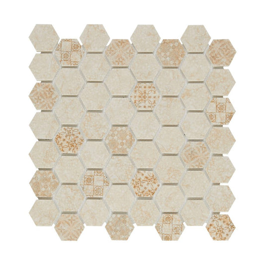 Travertine 1.5" Hexagon