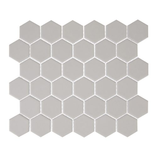 Gray 2″ Hexagon Glossy