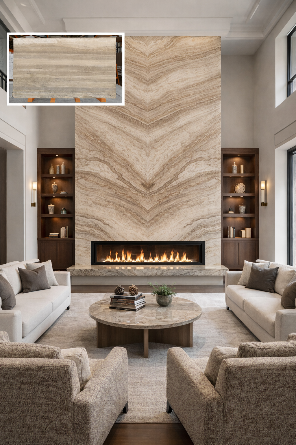Travertino Romano Honed 2 cm