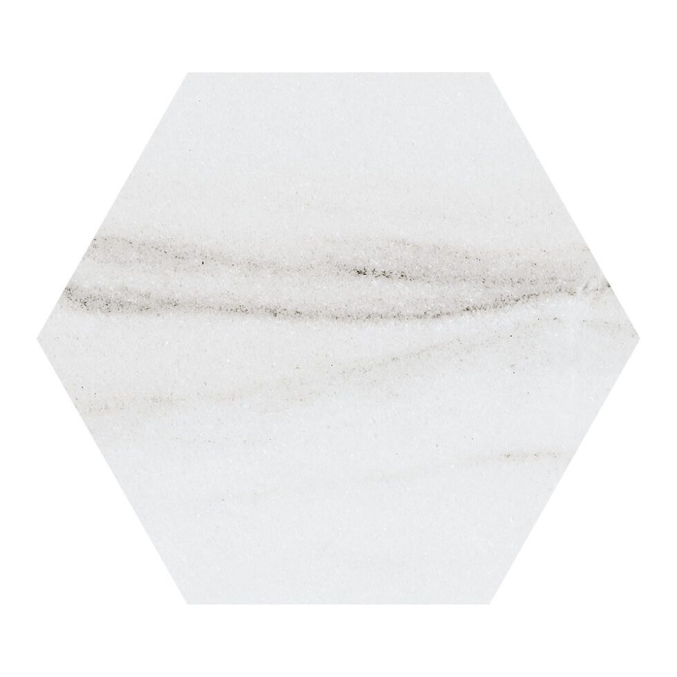 Macael White 9×10 Hexagon