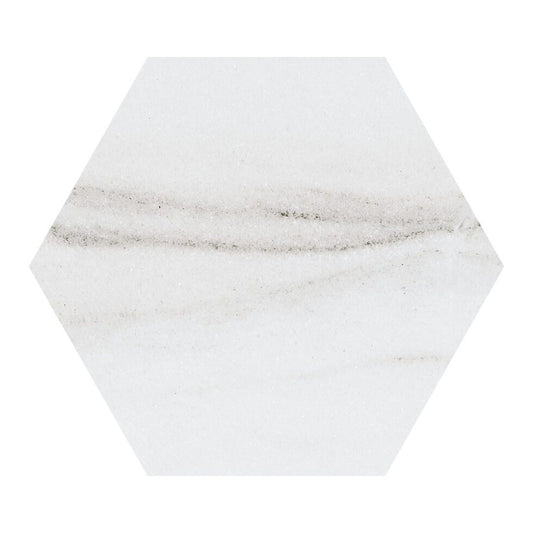Macael White 9×10 Hexagon