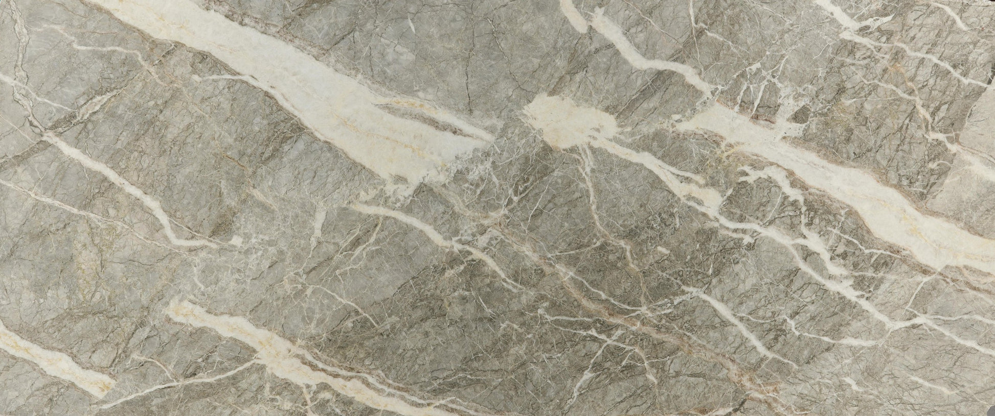 Close-up of a gray marble tile with veining