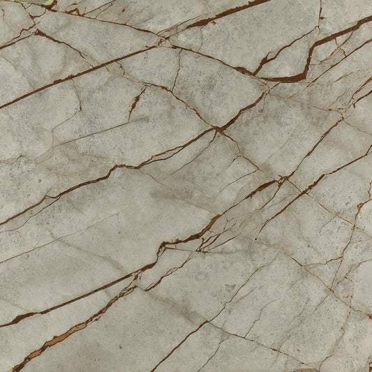 Close-up of a marble-like surface with beige and brown tones